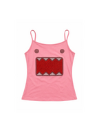 The Crimson Bite Rhinestone Cami Top in pink on white background