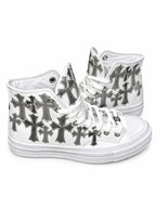 The Silver Mosaic Cross High-Tops