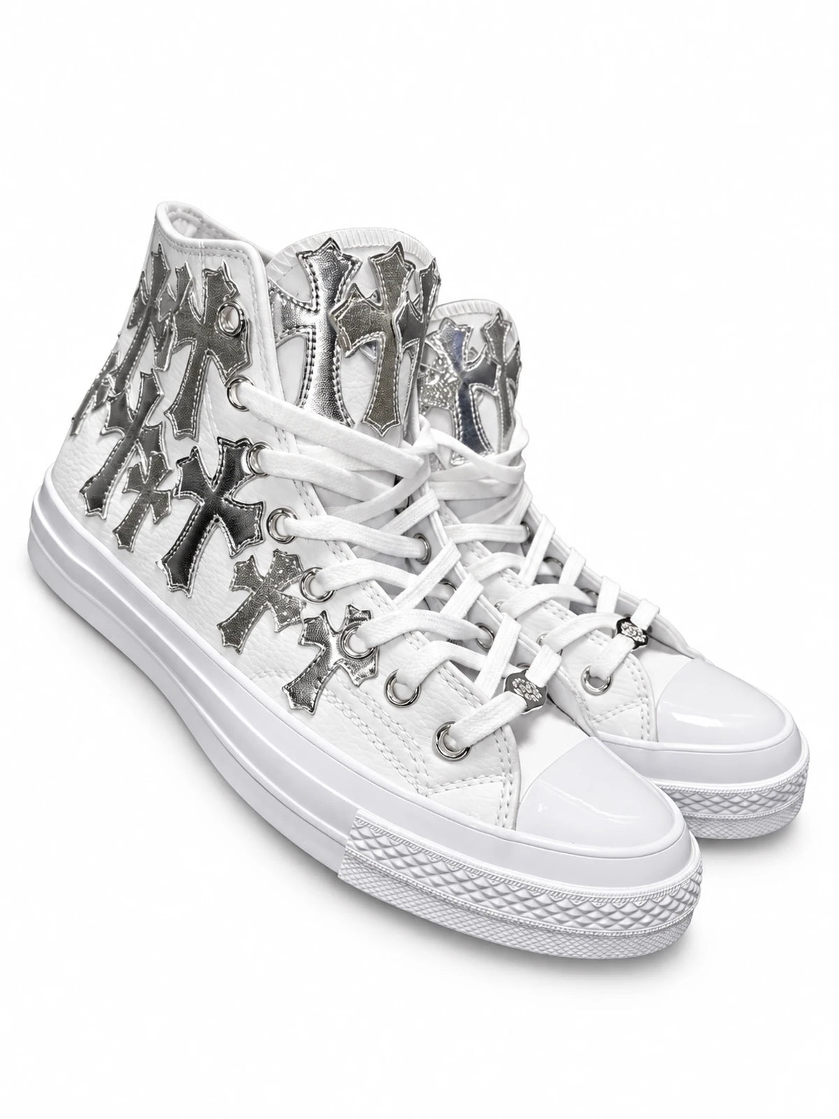 The Silver Mosaic Cross High-Tops