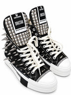 The Chrome Matrix Studded Platform High-Tops