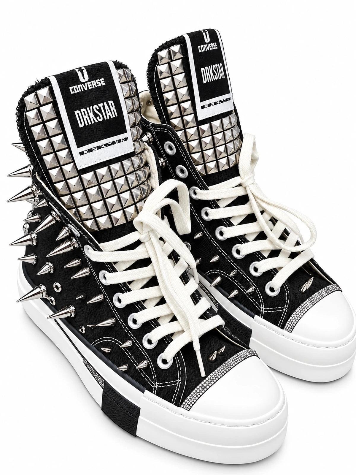 The Chrome Matrix Studded Platform High-Tops