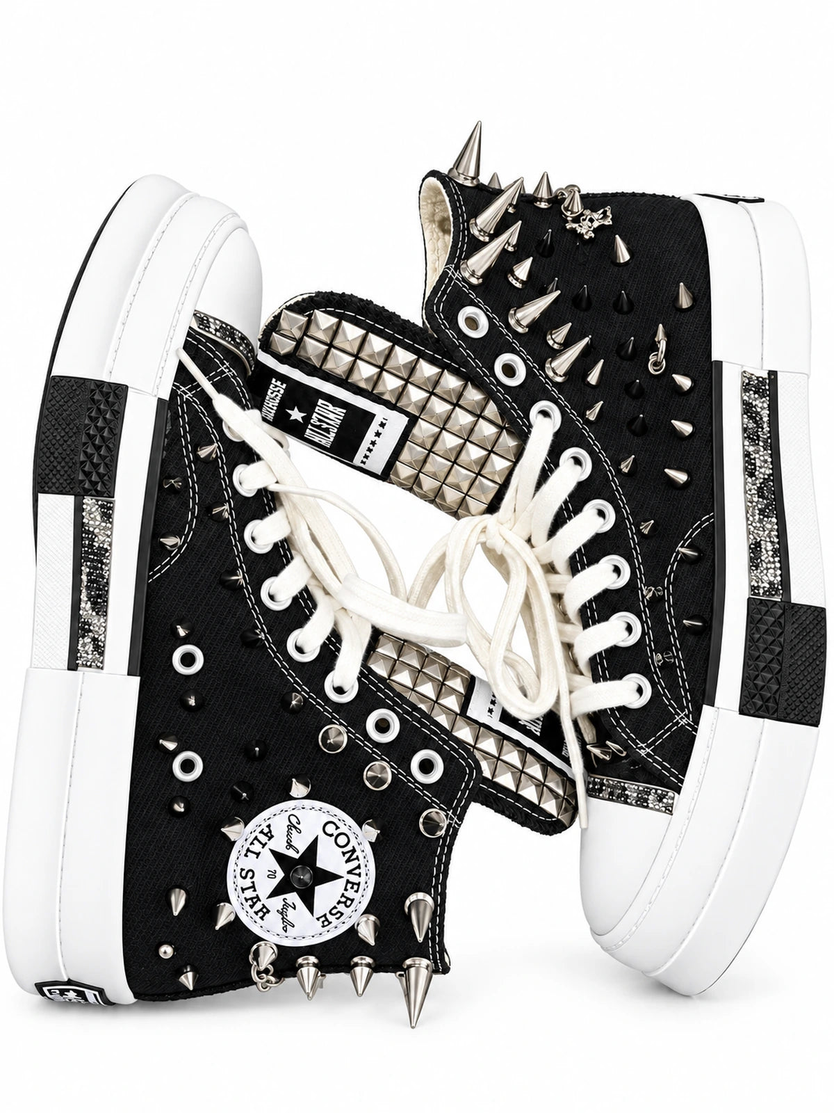 The Chrome Matrix Studded Platform High-Tops