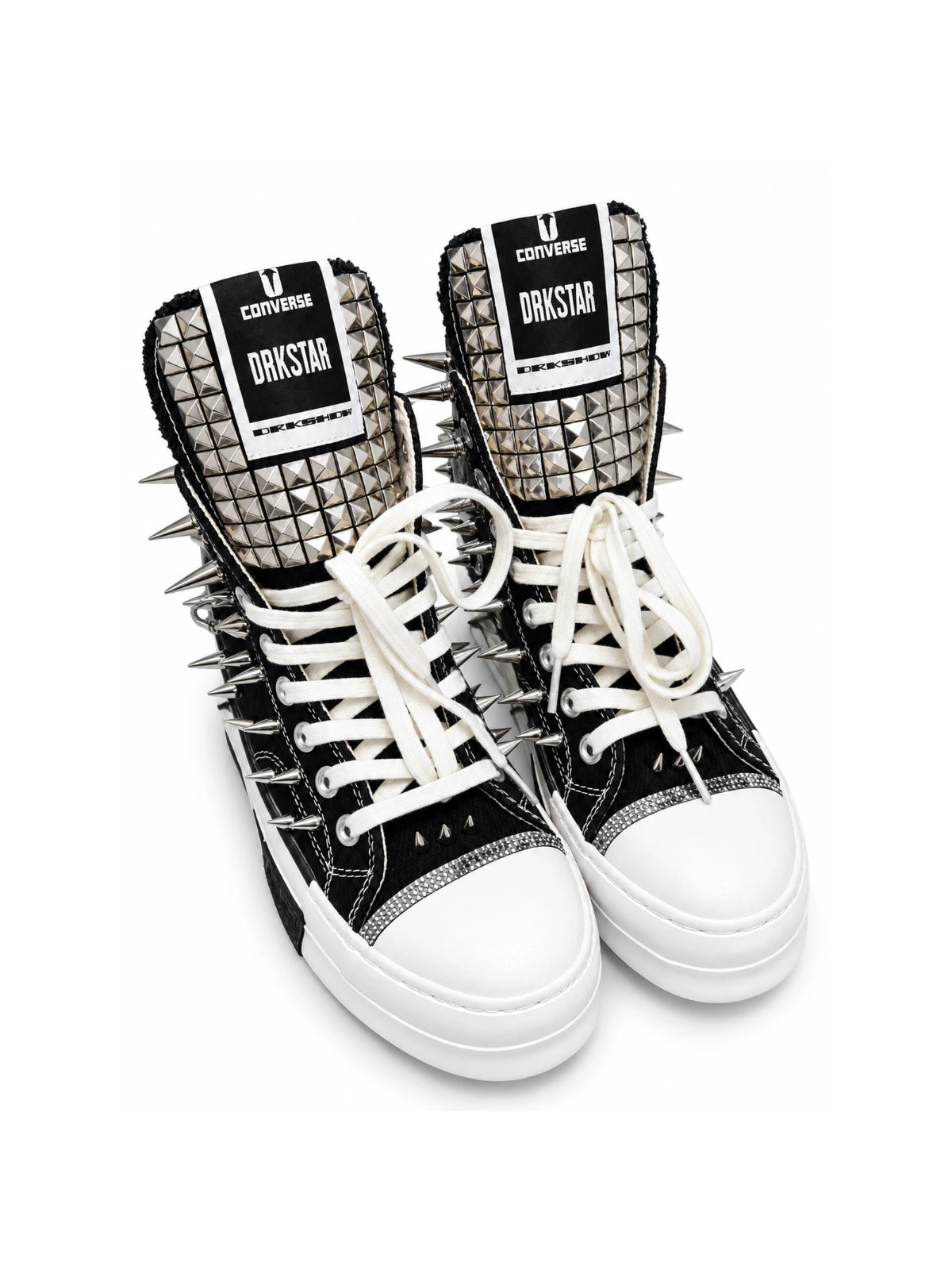 The Chrome Matrix Studded Platform High-Tops