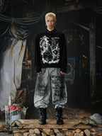 Dirty White Ashen Manifest Baggy Jeans full-body front styled look