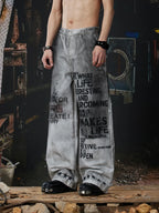 Dirty White Ashen Manifest Baggy Jeans relaxed front model view