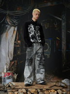 Dirty White Ashen Manifest Baggy Jeans relaxed full-body styled look
