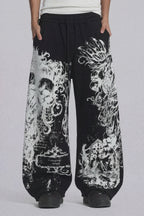Black Gothic Ruin Wide-Leg Sweatpants additional product image