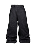 The Shibuya Dragon Graphic Jeans in black, front view on white