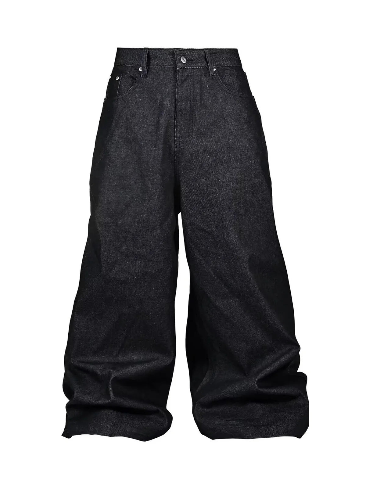 The Shibuya Dragon Graphic Jeans in black, front view on white