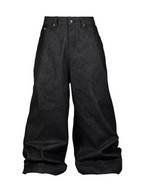 The Shibuya Dragon Graphic Jeans in black, front product view on white