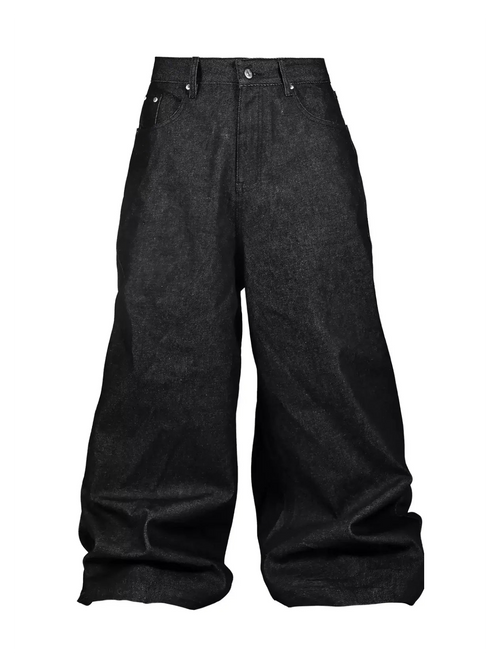 The Shibuya Dragon Graphic Jeans in black, front product view on white