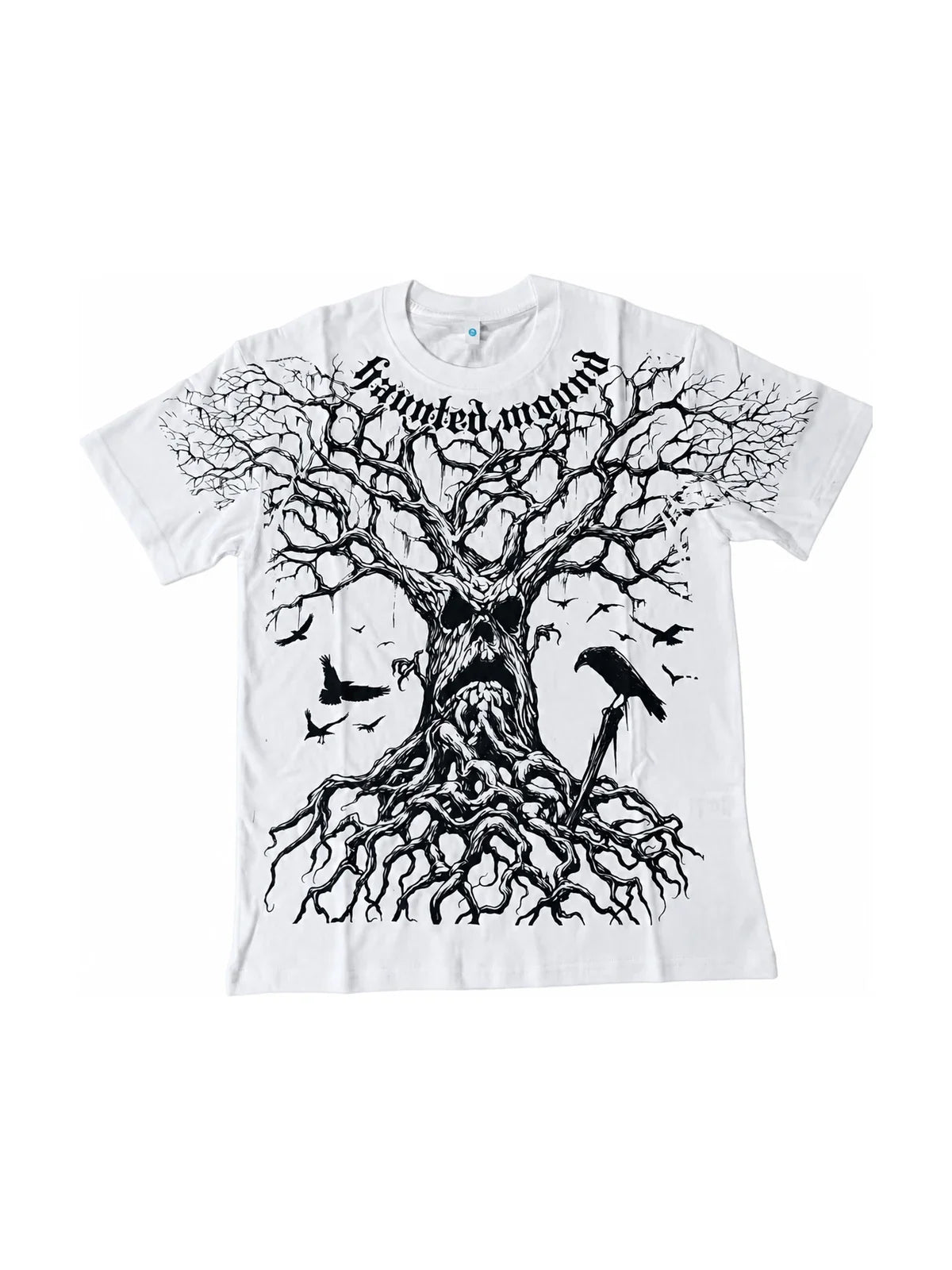 The Haunted Crown Graphic Tee complete sleeves on white background
