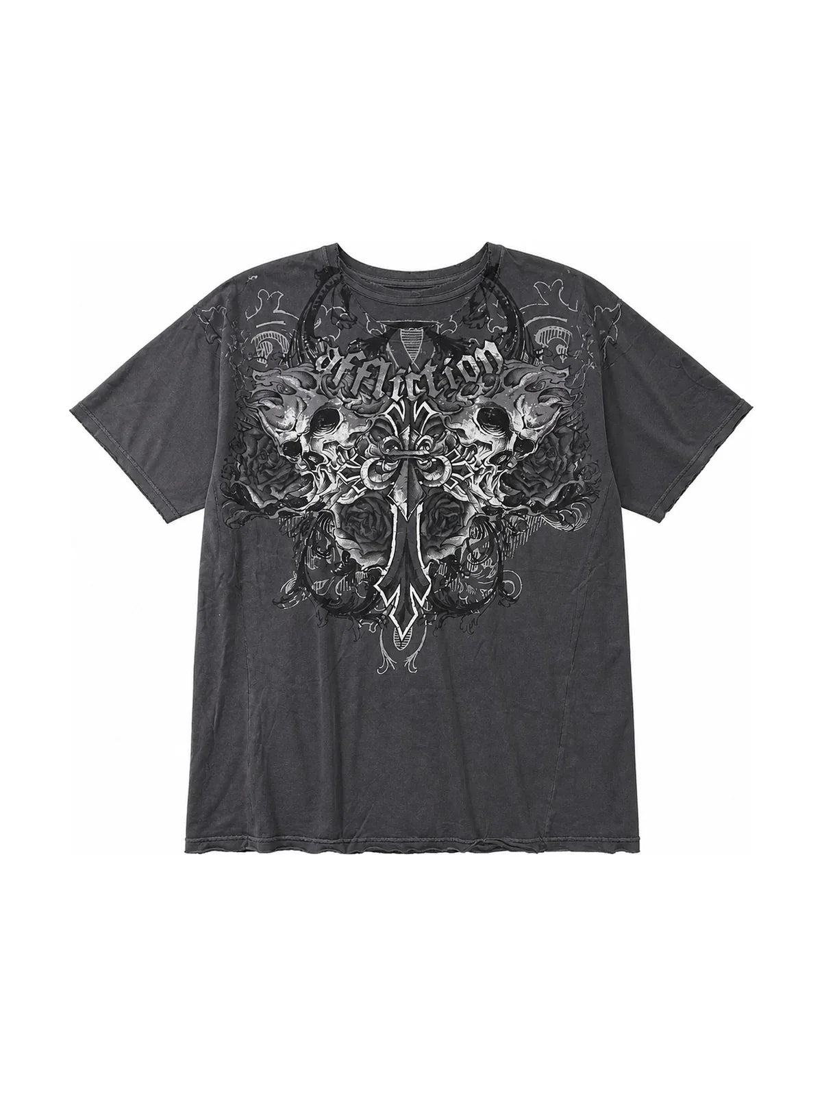 The Rosebound Crest Graphic Tee full garment on white background
