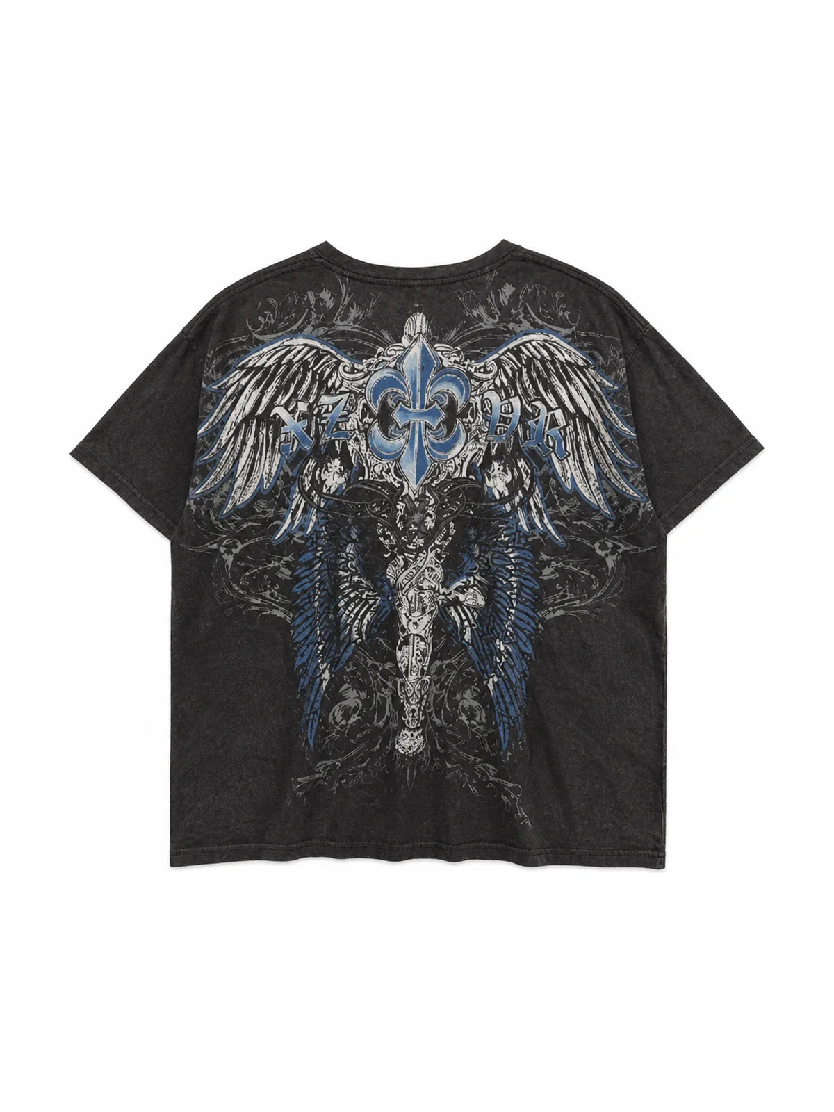 The Azure Sigil Graphic Tee full garment on white background