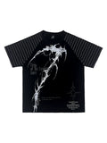 Black Midnight Verse Raglan Graphic Tee front flatlay