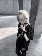 Black Midnight Verse Raglan Graphic Tee in a full-body streetwear look