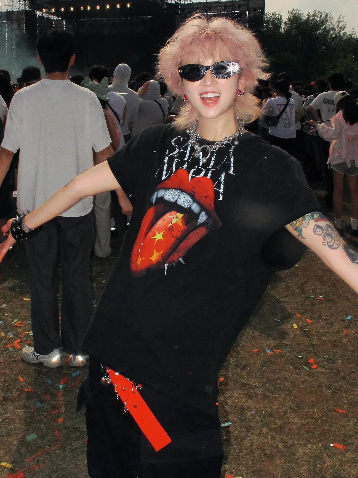 The Rock Tongue Punk Graphic Tee