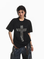 The Studded Cross Loose Graphic Tee