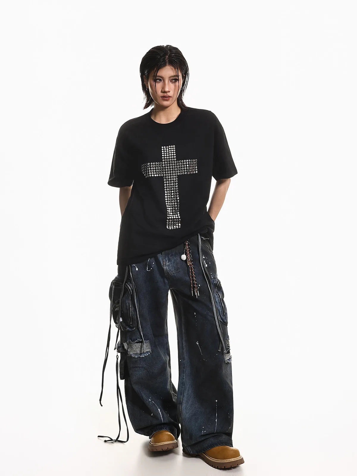The Studded Cross Loose Graphic Tee