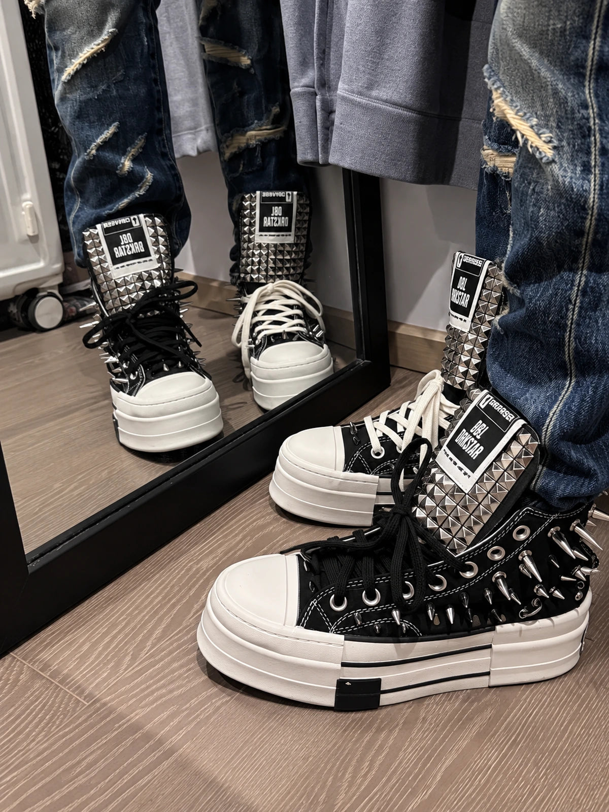 The Chrome Riot Studded High-Tops