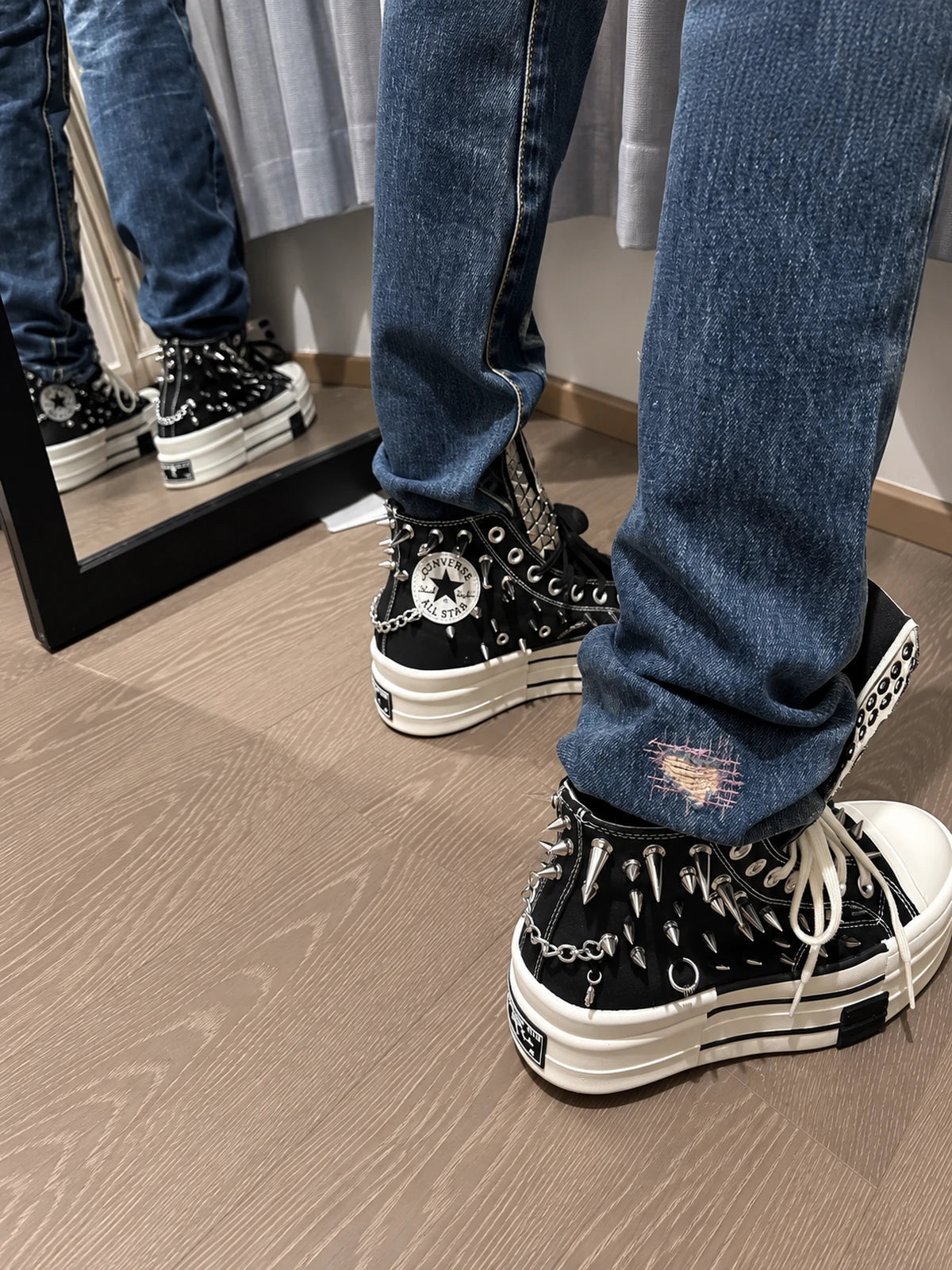 The Chrome Riot Studded High-Tops