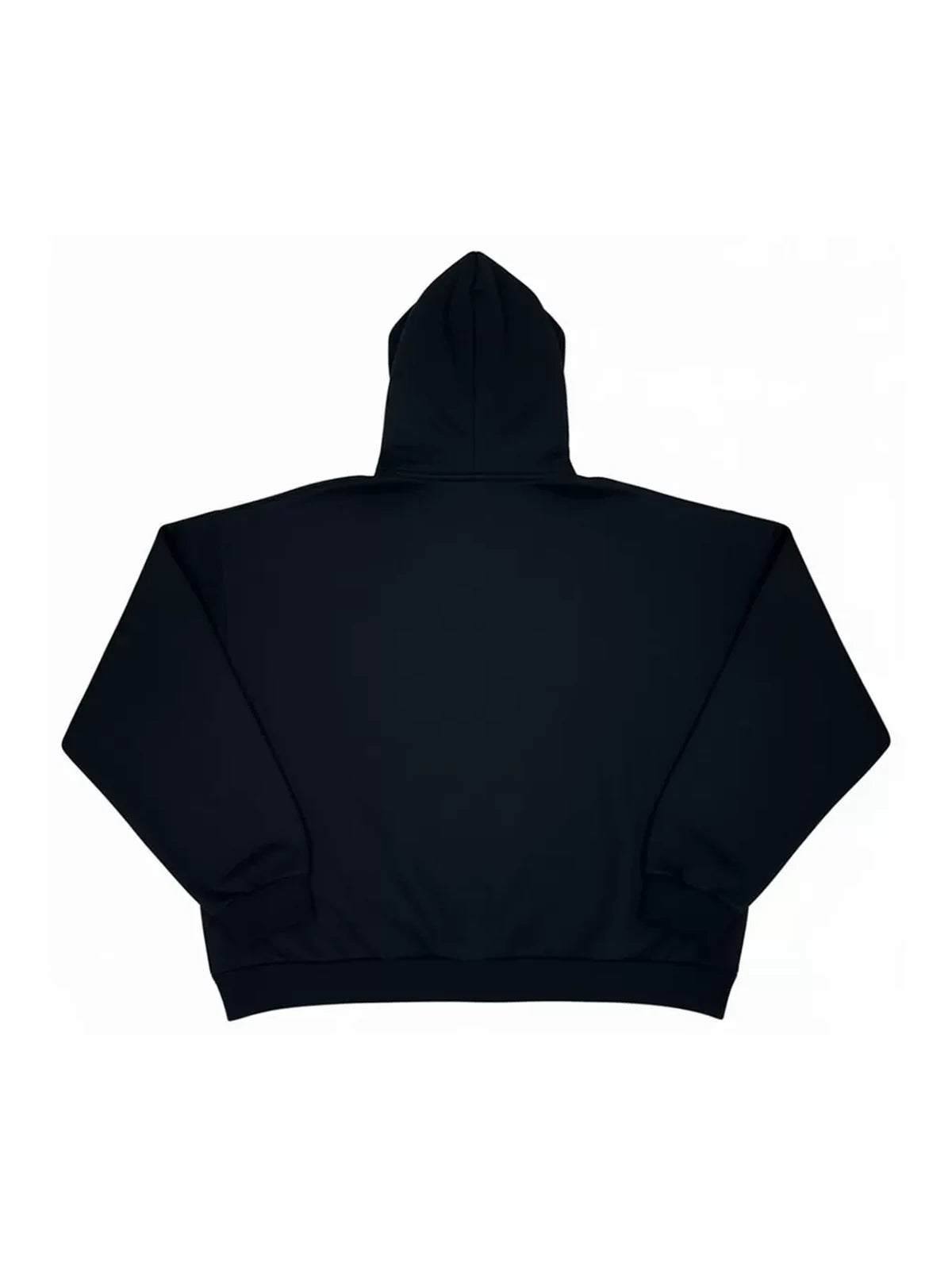 The Fragmented Script Zip Hoodie in black, back view