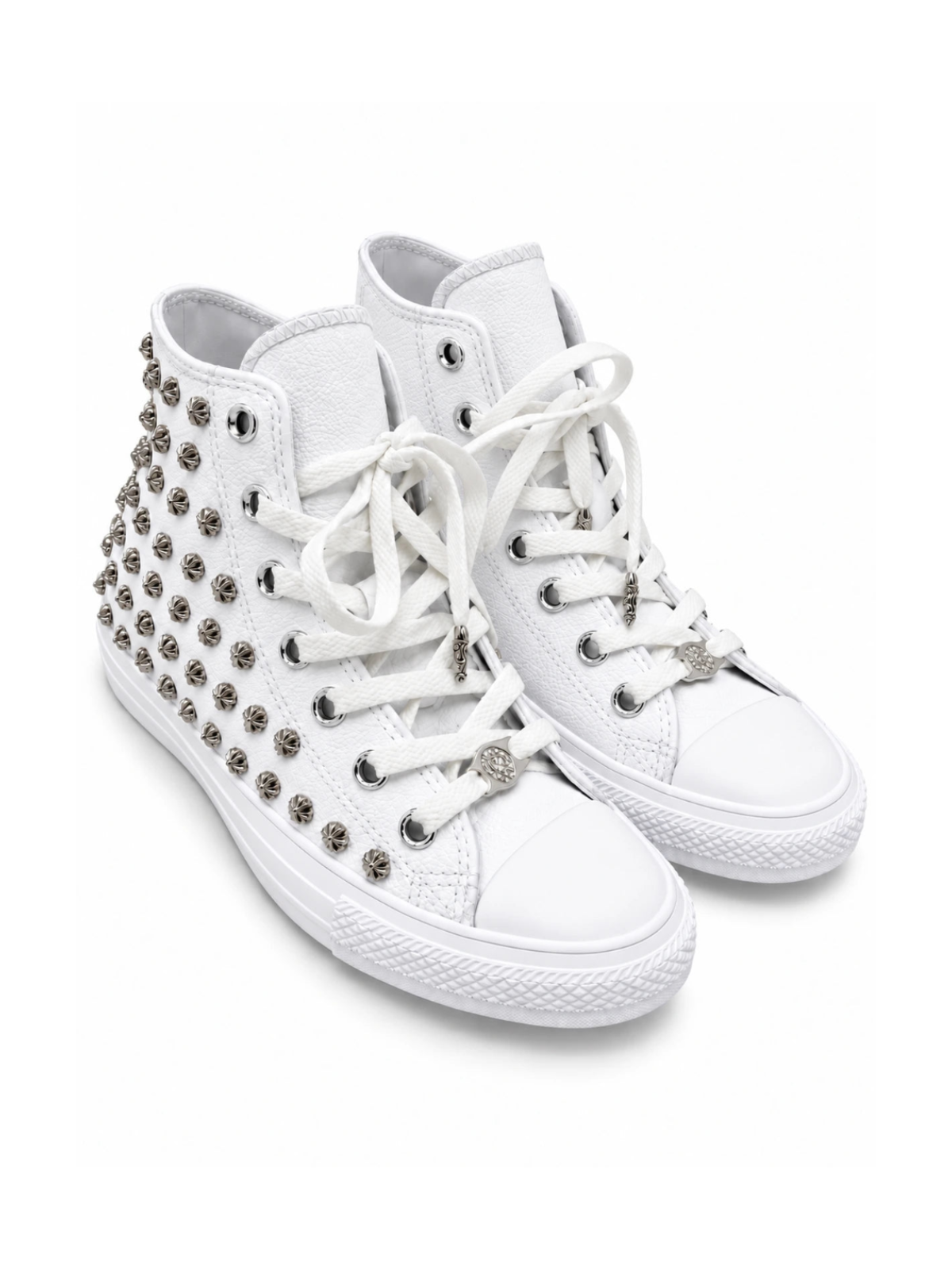 The Ivory Bloom Studded High-Tops