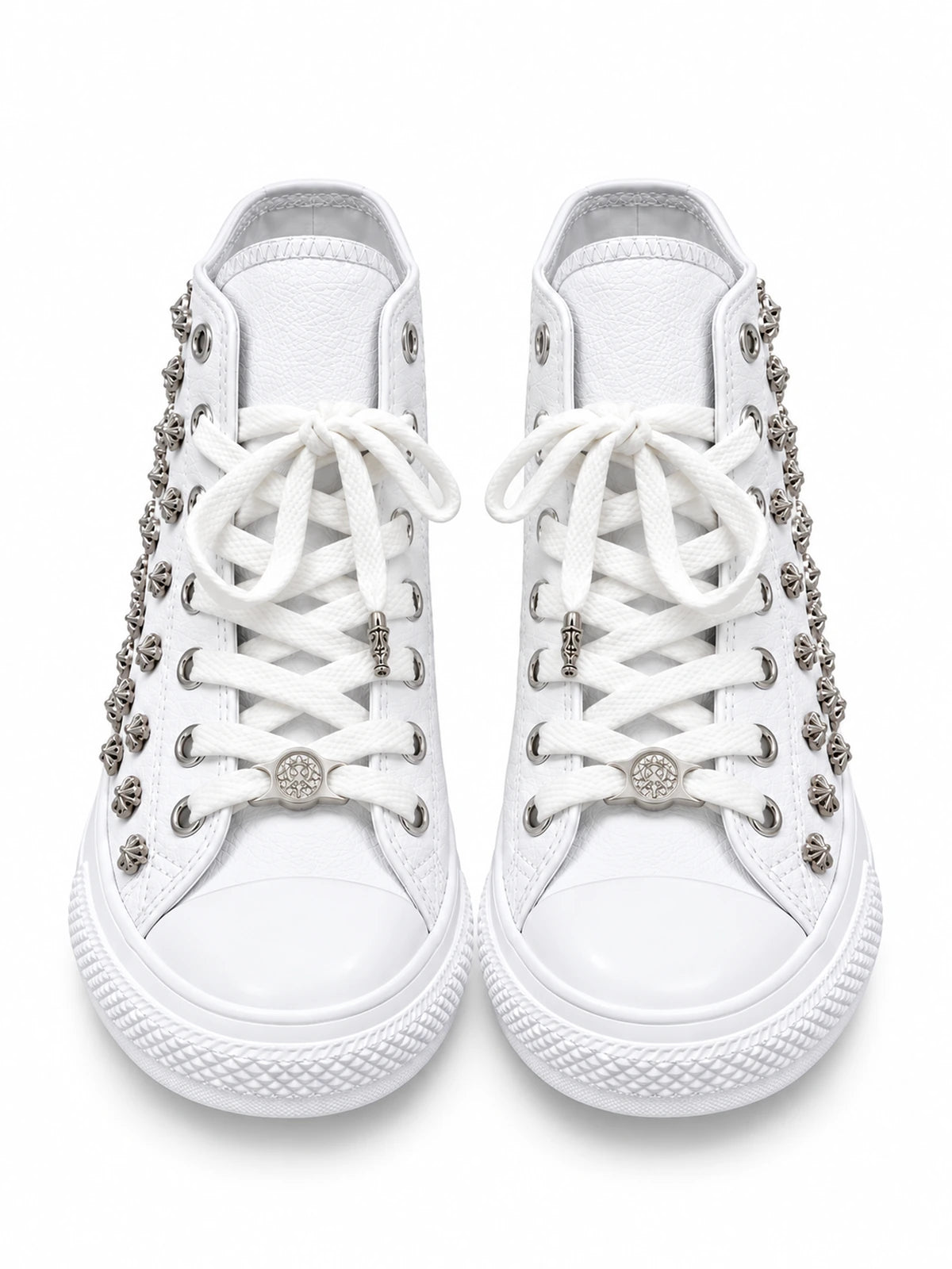 The Ivory Bloom Studded High-Tops