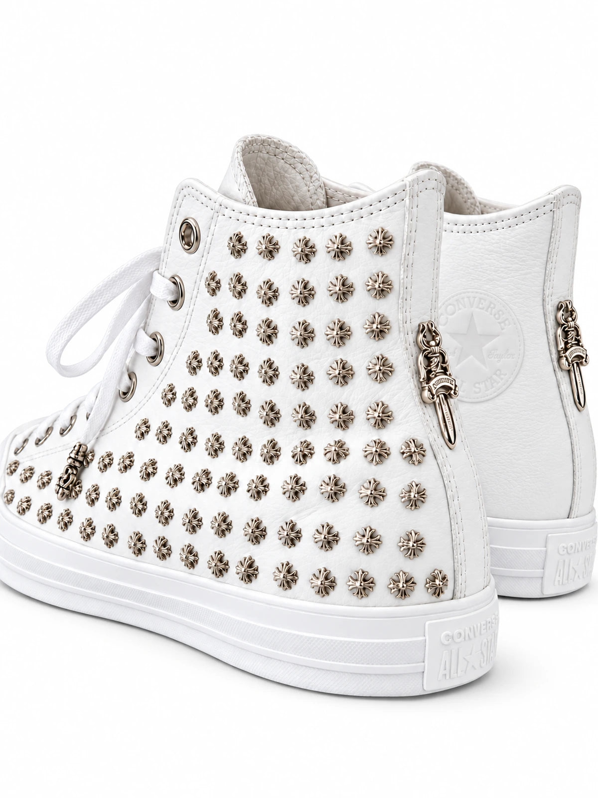 The Ivory Bloom Studded High-Tops