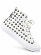 The Ivory Bloom Studded High-Tops