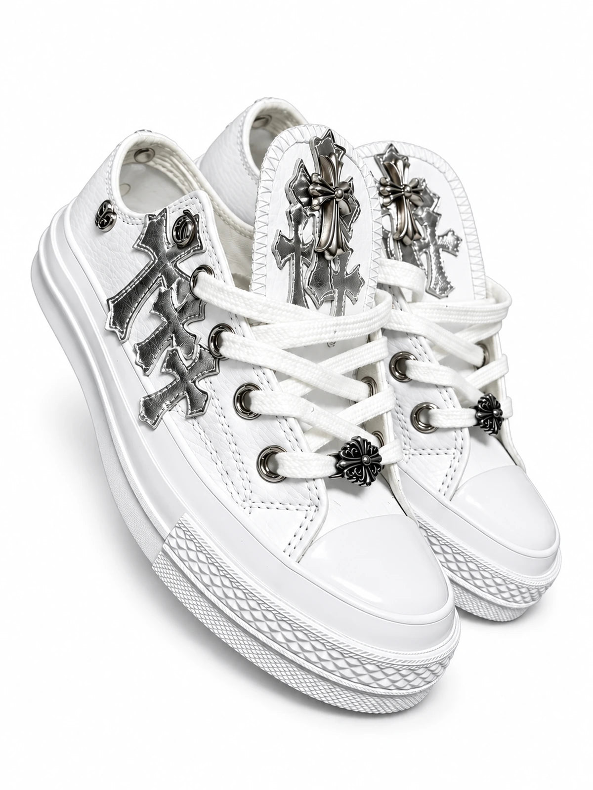 The Silver Relic Cross Low-Tops