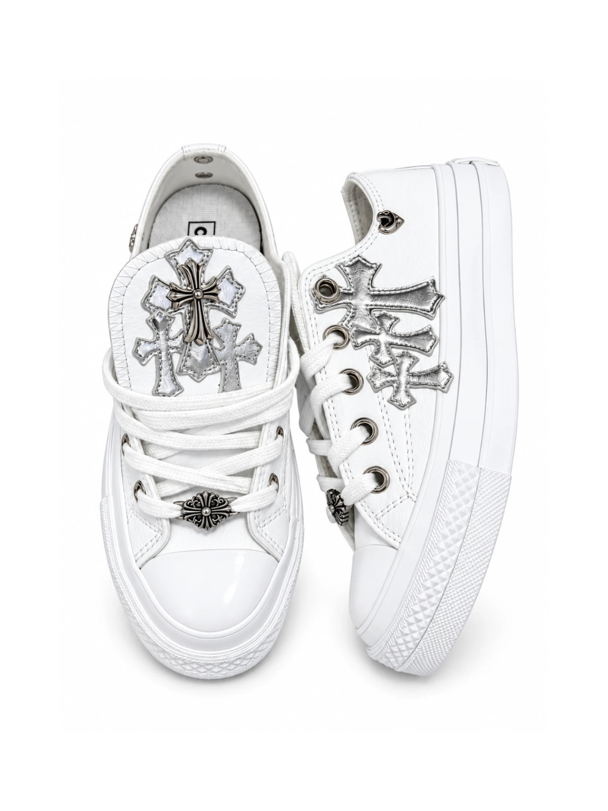 The Silver Relic Cross Low-Tops