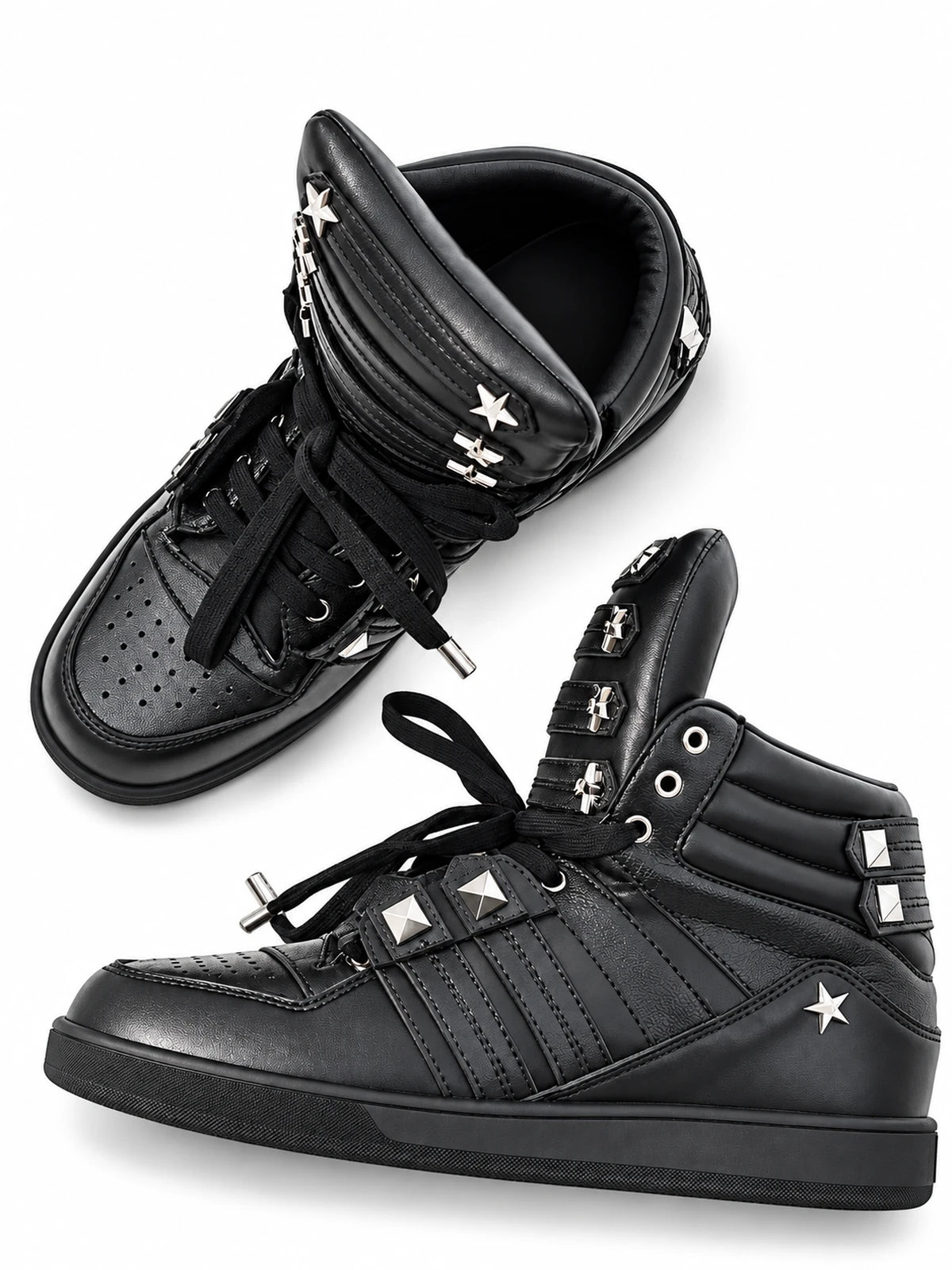 The Starlock Studded High-Top Sneakers