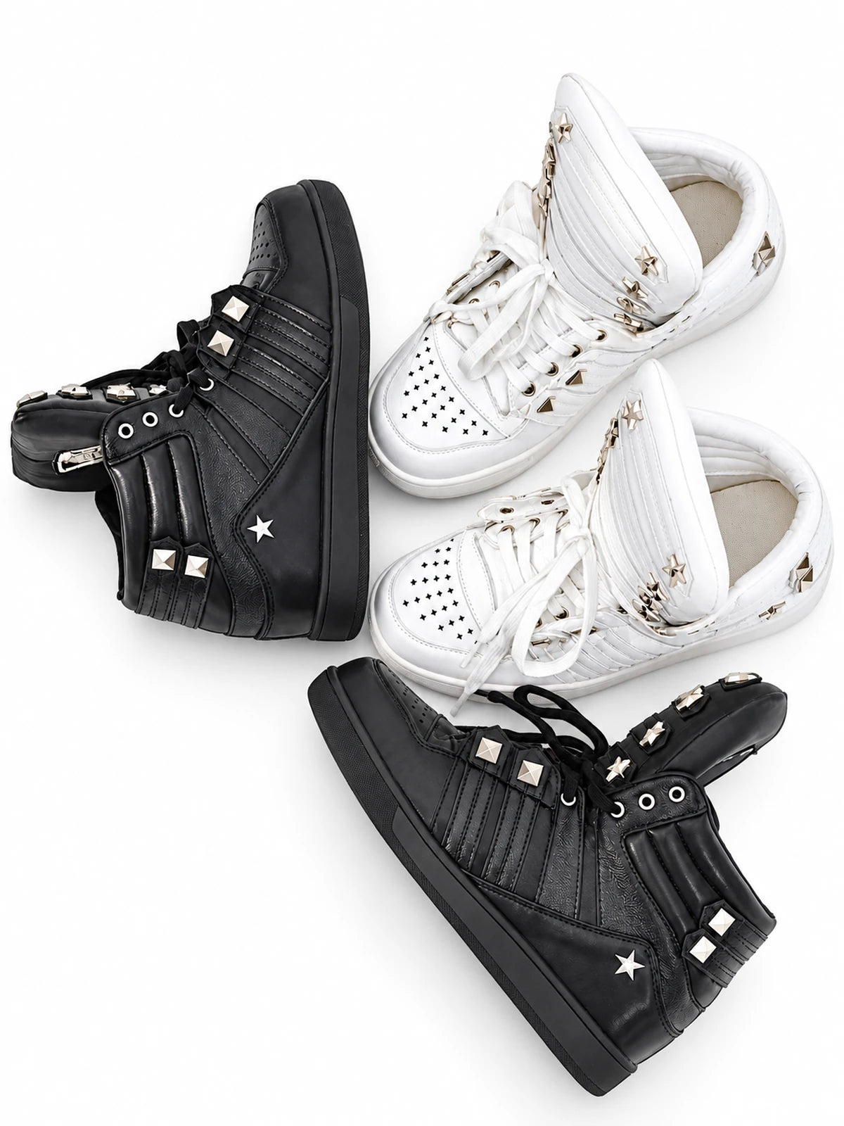 The Starlock Studded High-Top Sneakers