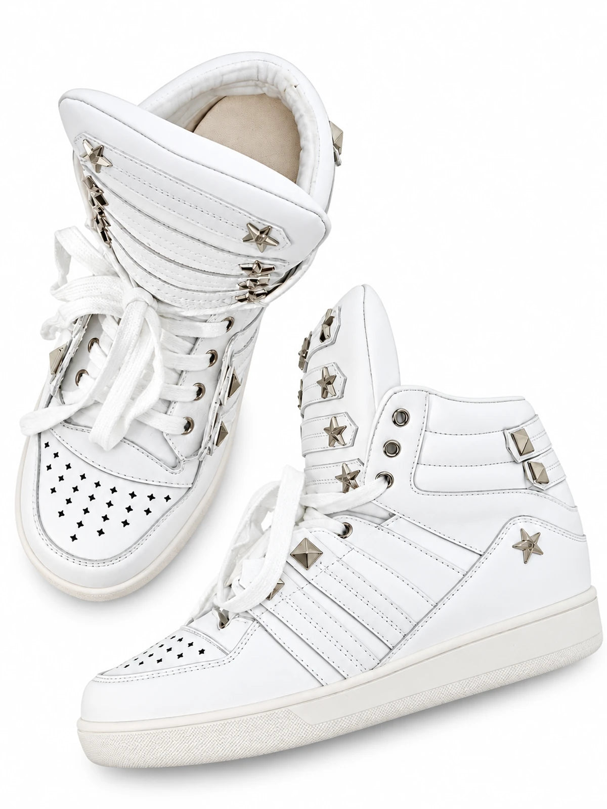The Starlock Studded High-Top Sneakers