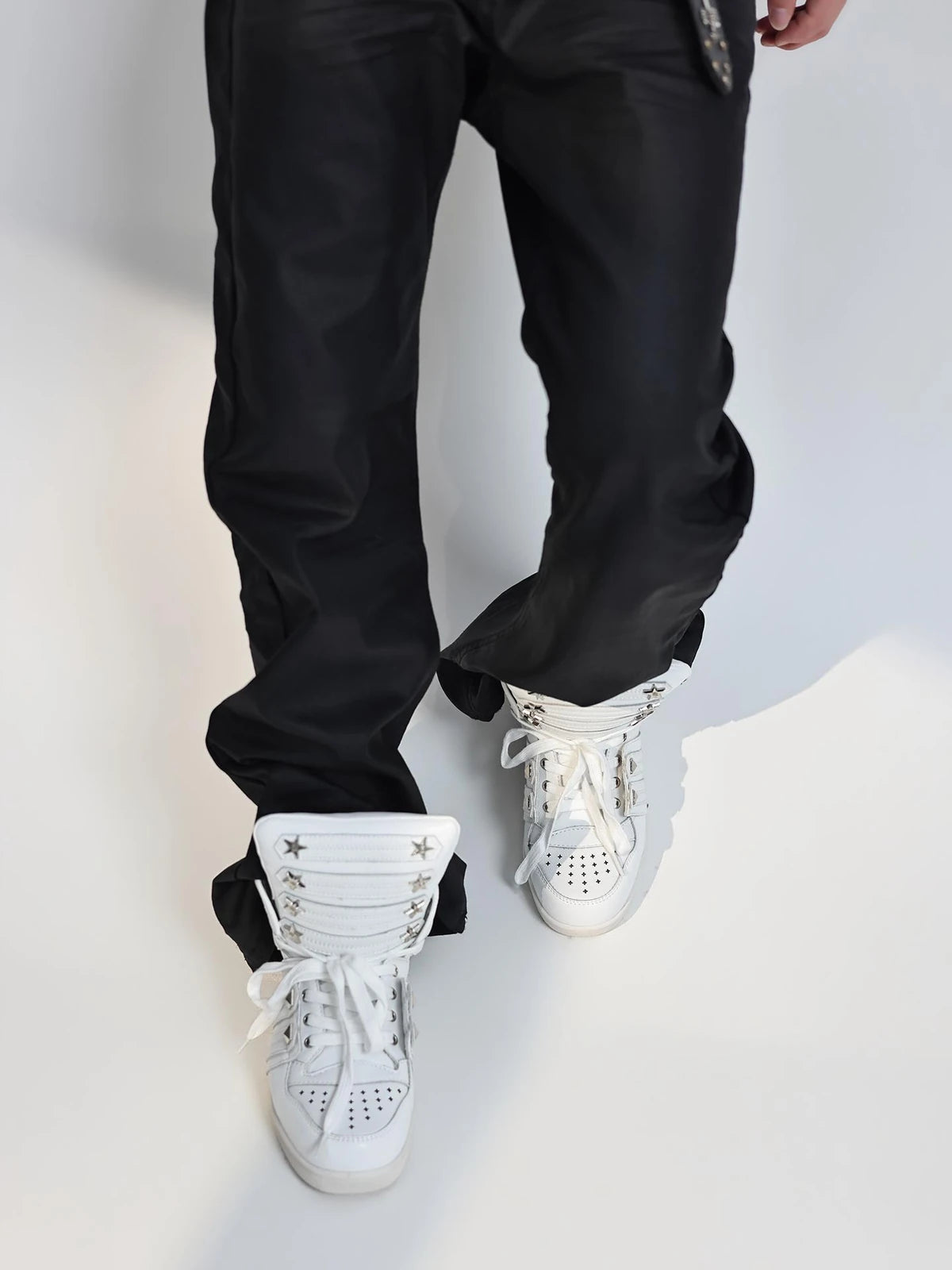 The Starlock Studded High-Top Sneakers