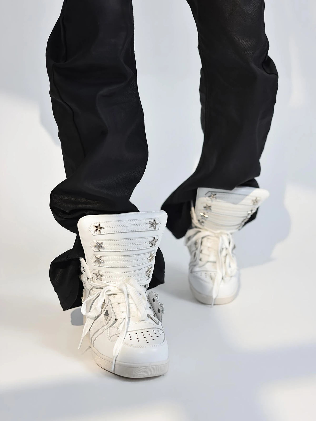 The Starlock Studded High-Top Sneakers
